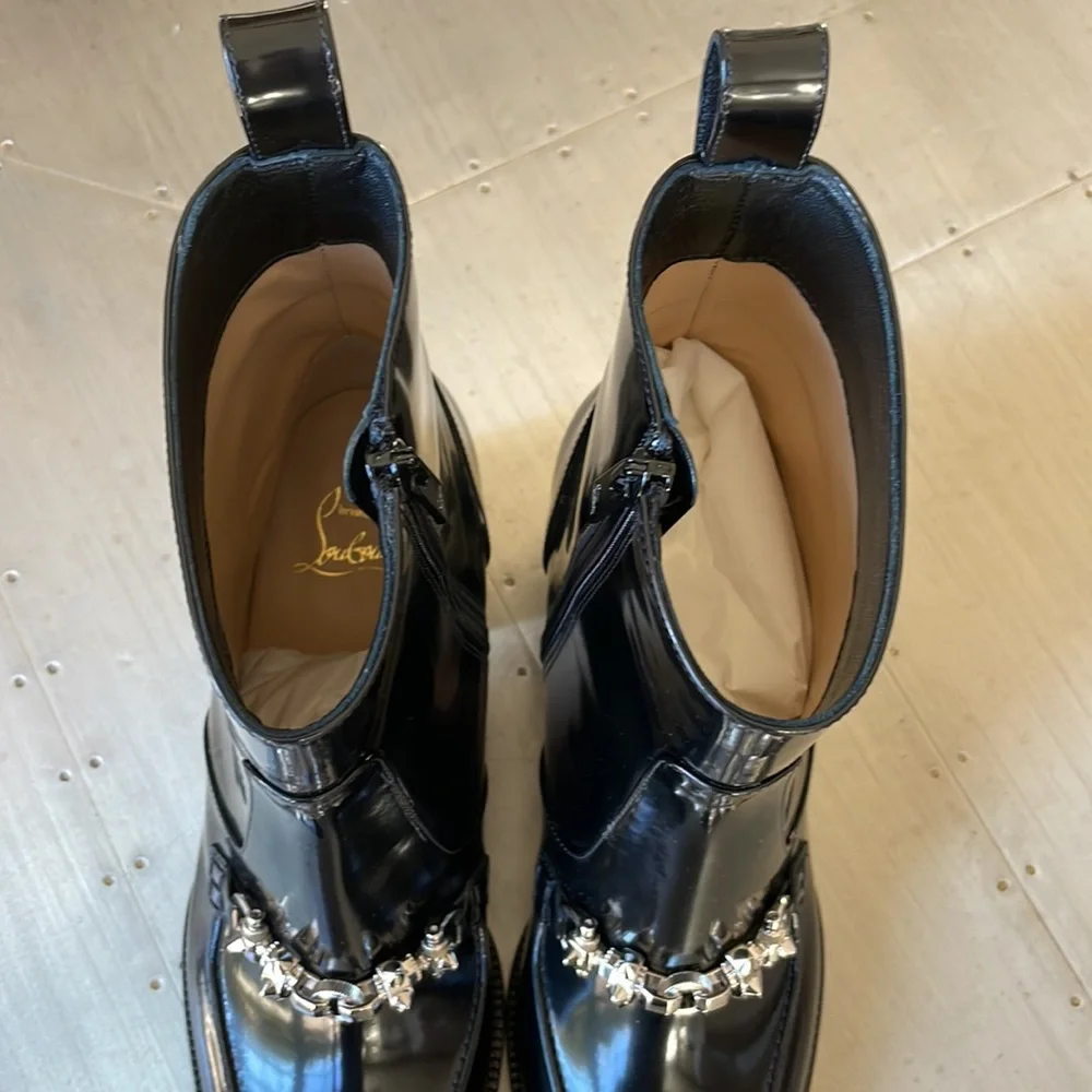 Christian louboutin mayerswing donna 55mm black classic boot bootie sz 39 - Picture 4 of 10